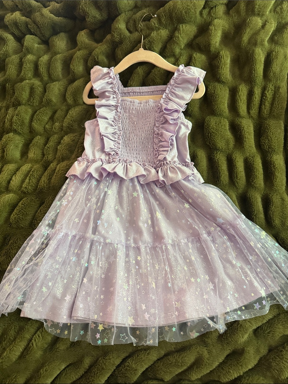 Baby Sara Lilac Starry Ruffle Tulle Dress